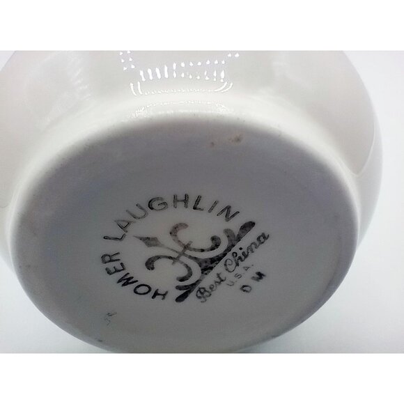 Creamer Pitcher Homer Laughlin Best China White Red Porcelain Vintage Serveware - Picture 13 of 15